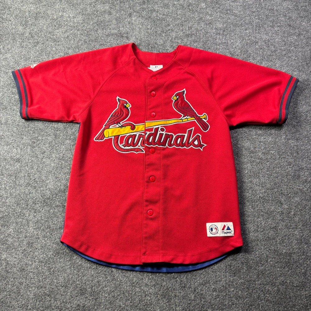 Scott Rolen 27 St Louis Cardinals Majestic Jersey Kids 10/12 Red Baseball MLB